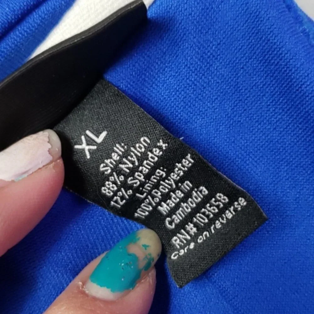 new apt 9 royal blue twist front bikini top